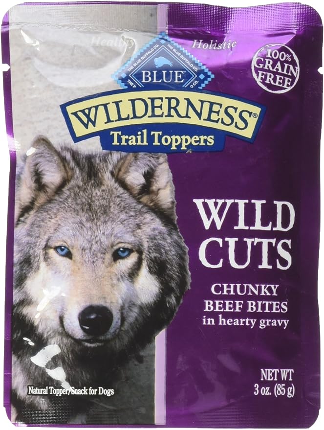 Blue Buffalo Wilderness Wild Cuts Trail Toppers Chunky Bites In Hearty Gravy - Beef - 3 Oz
