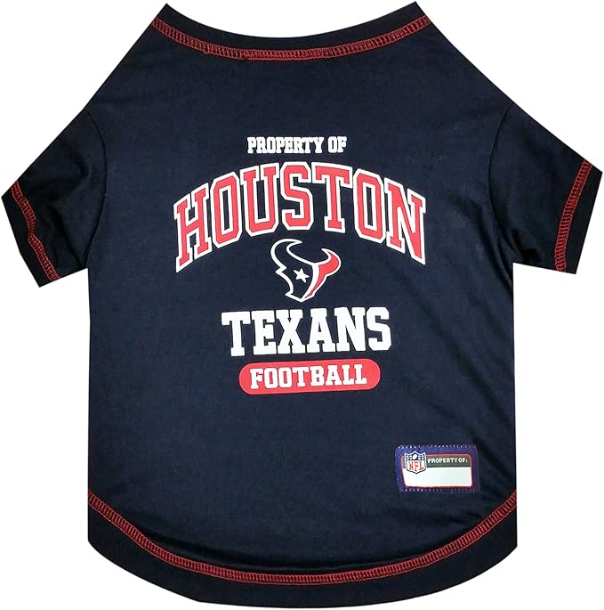 NFL Houston Texans Dog T-Shirt for Pets, Size X-Large. Officially Licensed Pet Shirt with Team Logo, Soft Stretchable Comfort Fit Apparel for Dogs & Cats