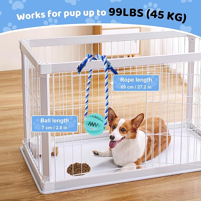 Interactive Dog Toys, Crate Training Aids for Puppies, Reduce Stress Anxiety Peanut Butter Dog Food Treat Dispenser Toys(Light Blue)