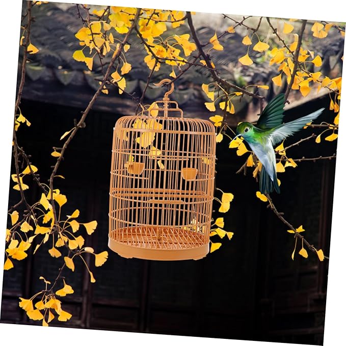 Luxshiny Hanging Plastic Bird Cage for Small Pets Capacity Secure Design Versatile Use Durable Craftsmanship Suitable for Parakeets Lovebirds Finches and Small Animals