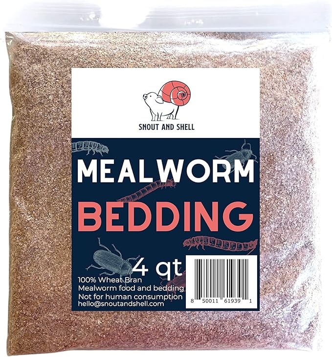 Snout and Shell Mealworm Wheat Bran Bedding and Food Source