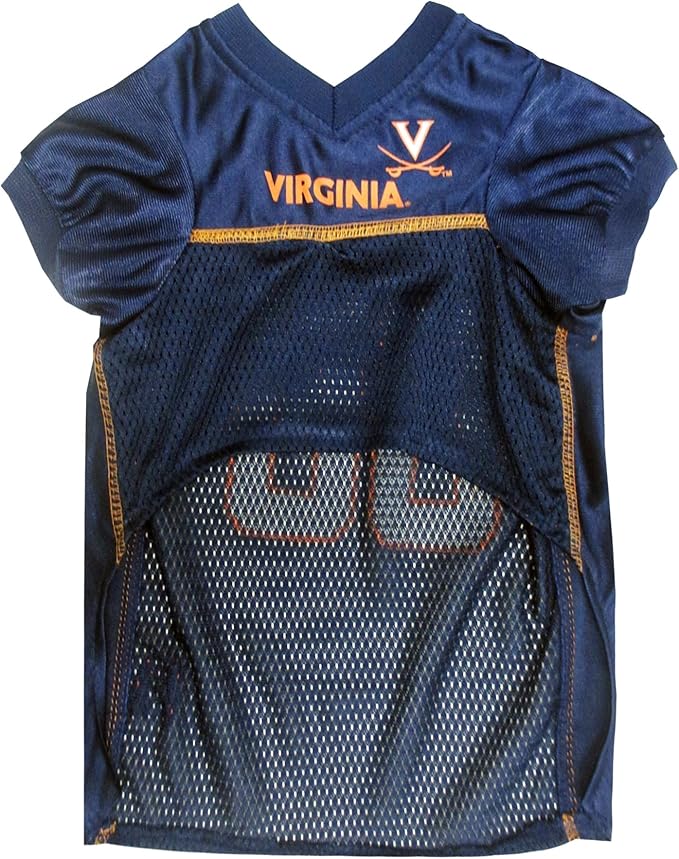 Pets First NCAA College Virginia Cavaliers Mesh Jersey for DOGS & CATS, Large. Licensed Dog Jersey with your Favorite Football/Basketball College Team