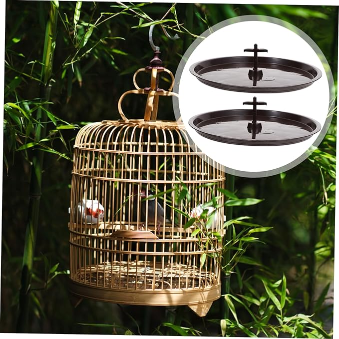 SUPVOX 4pcs Parakeet Poop Holder Tray Bird Toilet Pan for Cage Accessories Bird Cage Poop Tray Random Colors Easy to Clean