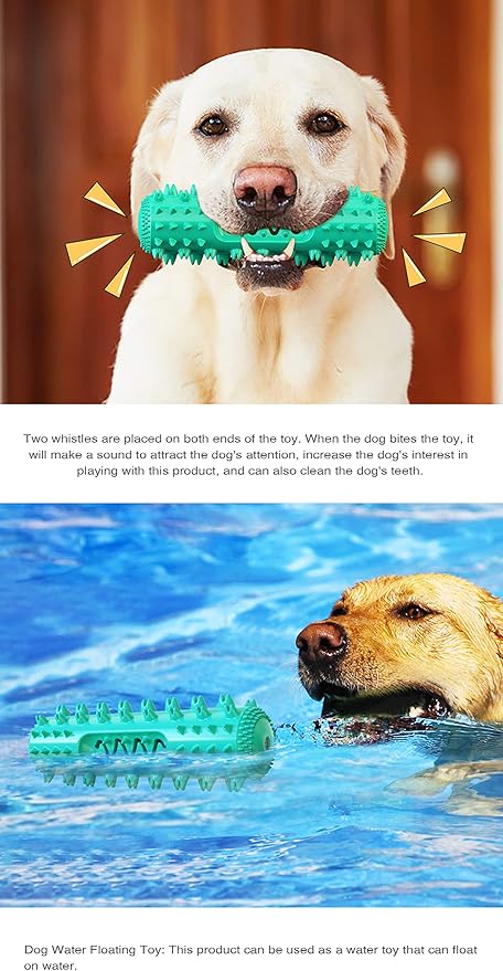 Dog Chew Toys for Aggressive Chewers, Dog Toothbrush Care Cleaning Stick, Puppy Toothing Chew Toy for Small Middle Dog (Lakes Blue)