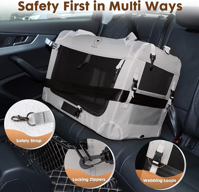 PEGIC Extra Large Cat Carrier for 2 Cats, Portable Soft Sided Large Pet Carrier for Traveling, Indoor and Outdoor Uses, 24"×16"×16" (X-Large)