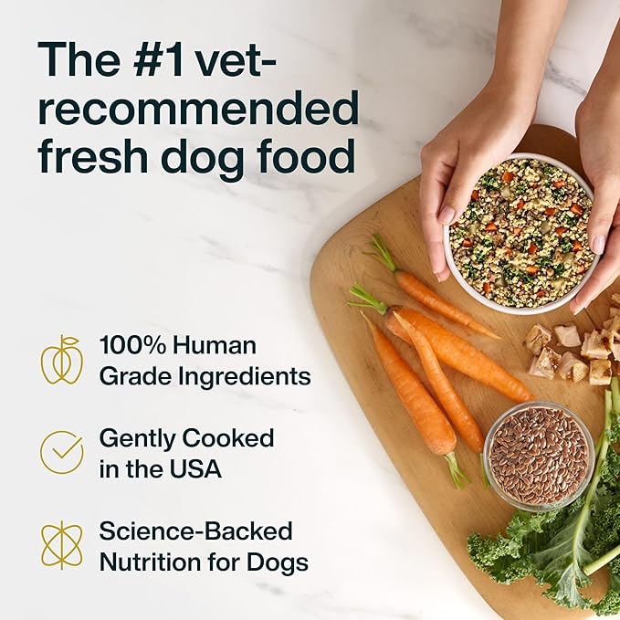 JustFoodForDogs Frozen Wet Dog Food for Joint Health and Sensitive Skin, Human Grade Fresh Pet Meal or Topper, Skin and Joint Support for Dogs, Glucosamine, Omega Oil, Dog Allergy (72oz, 7 Pack)
