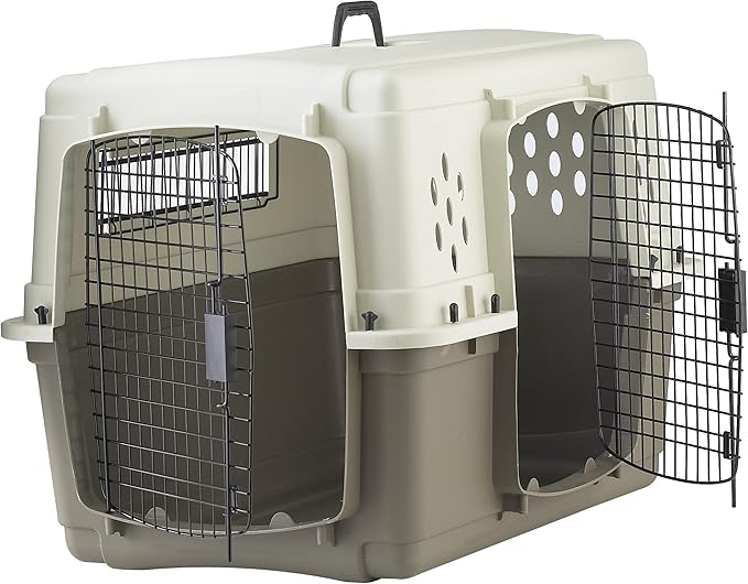 Pet Lodge® Two Door Dog Crate | Designed for Air Transport | Side Door Dog Kennel | Easy to Clean Pet Crate | for Pets Up to 50 lbs | Medium