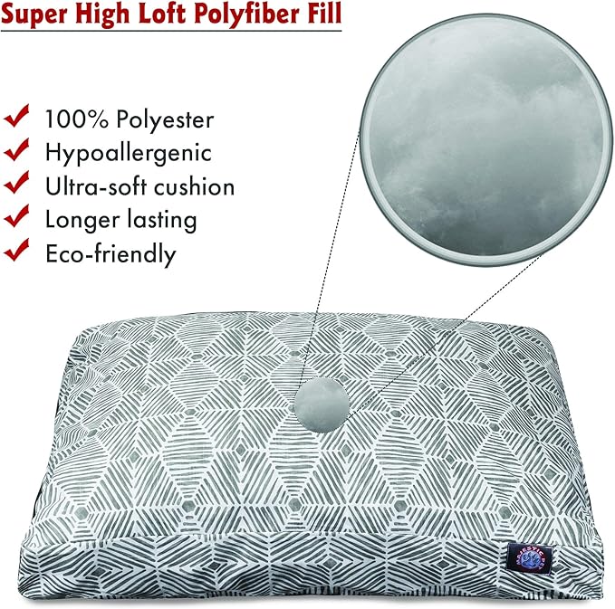 Majestic Pet Charlie Gray Small Rectangle Pet Bed