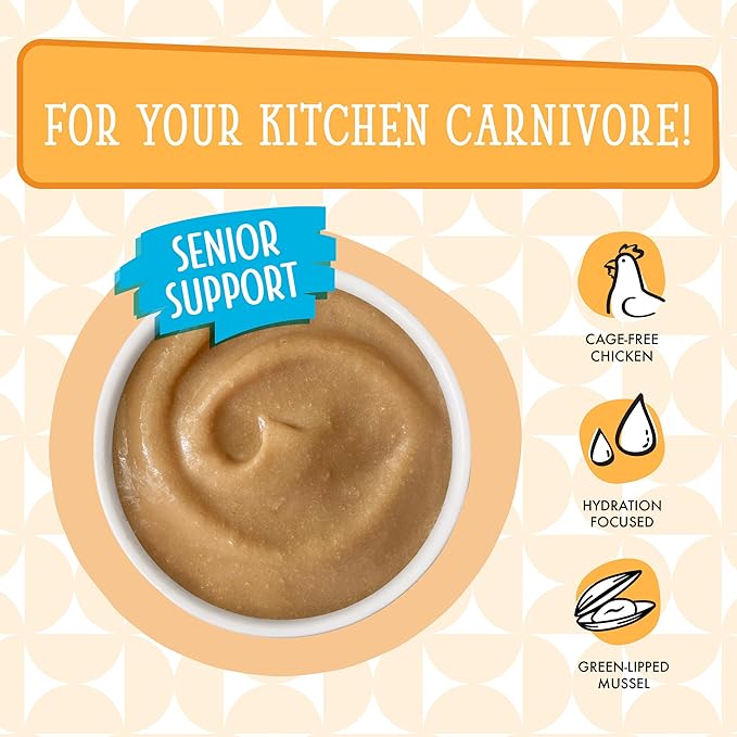 Weruva Cats in the Kitchen Pantry Pours, Chicken and Pumpkin Bisque with Senior Support, 1.4oz Pouch, Pack of 12