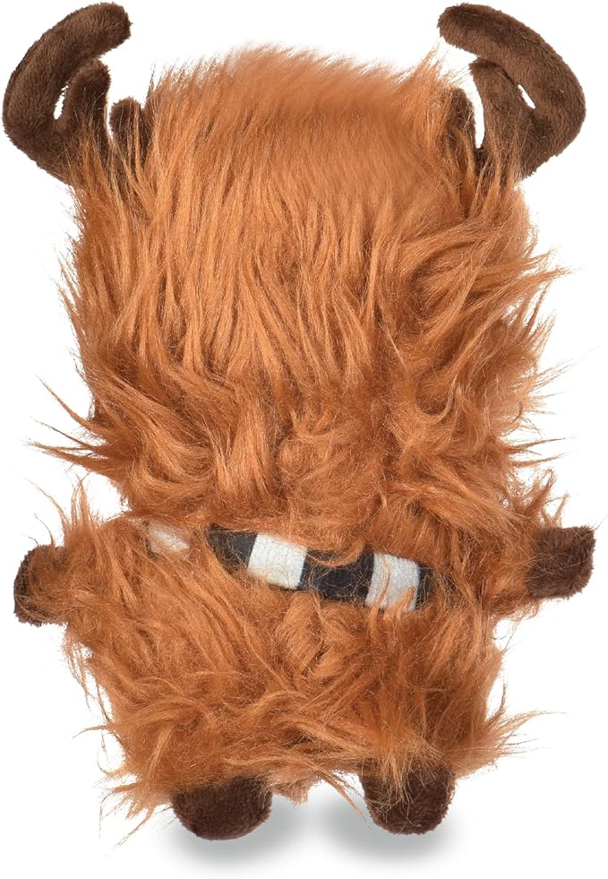 Star Wars Chewbacca Squeaky Dog Toy - Reindeer Holiday Plush Toy, 6 Inch Small, (FF19327)