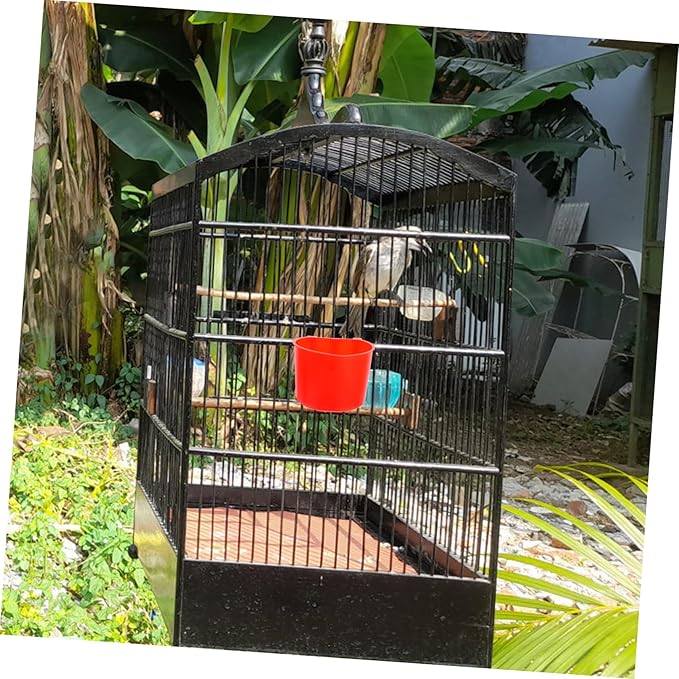 BESPORTBLE 4pcs Thickened Hanging Feeders for Small Animals Removable Water Food Bowls for Bird Cages Rabbit Hutches Easy Install Plastic Pet Feeding