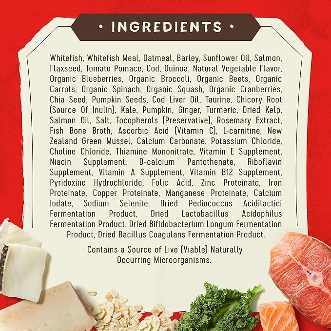 Stella & Chewy's SuperBlends Raw Blend Wholesome Grains Wild-Caught Whitefish & Salmon Recipe with Superfoods, 3.25 lb. Bag (Pack of 2)