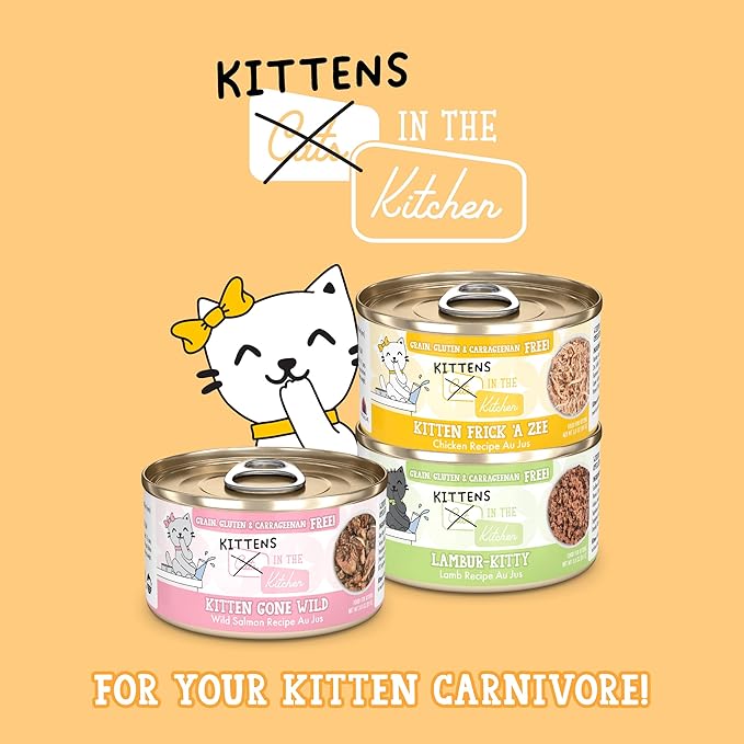 Weruva Cats in The Kitchen Kitten, Lambur-Kitty, 3oz Can (Pack of 12)