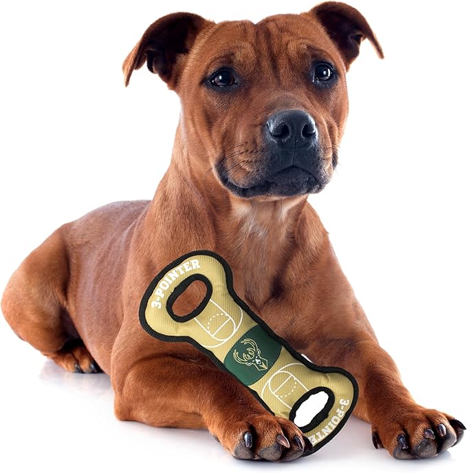 Pets First NBA Milwaukee Bucks Unisex BUK-3030 NBA Milwaukee Bucks Court Toy, Team Color, One Size