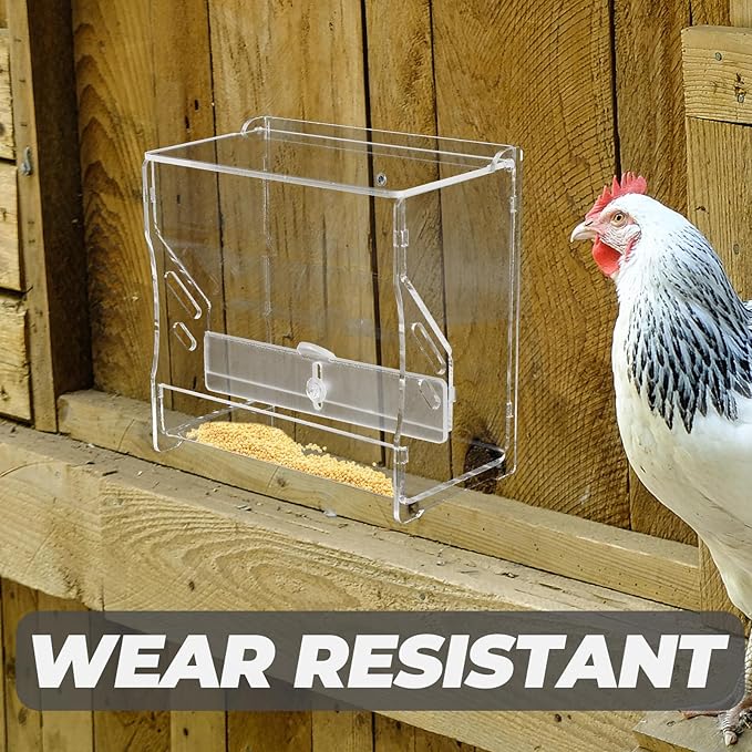 Homoyoyo Automatic Chicken Feeder Small Feeding Bowl Multi-use Poultry Food Holder for Parrots and Cockatiels Suitable for Bird Cages