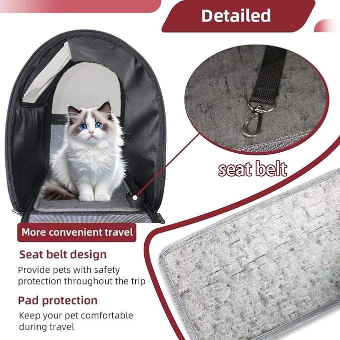 Clover Leaf Cat Backpack Carrier, Large Pet Backpack for Medium Small Dog Cat Puppy Kitty Bunny