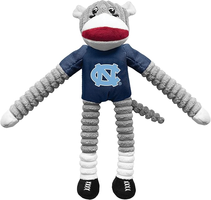 Littlearth NCAA Unisex NCAA Sock Monkey and Flying Disc Pet Toy Combo Set