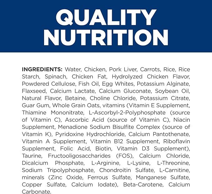 Hill's Prescription Diet k/d Kidney Care + j/d Mobility Care Wet Cat Food, Chicken & Vegetable Stew, 2.9 oz. Cans, 24-Pack