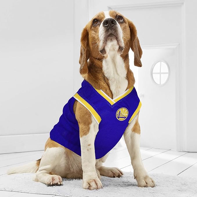 Pets First NBA GOLDEN STATE WARRIORS DOG Jersey, X-Large - Tank Top Basketball Pet Jersey
