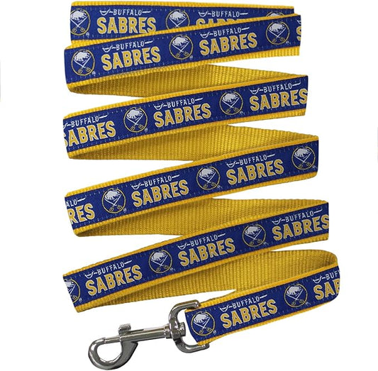 Pets First NHL Buffalo Sabres Leash for Dogs & Cats, Medium. - Walk Cute & Stylish! The Ultimate Hockey Fan Leash!, Medium (4 ft Long x 0.62 in Width) (SAB-3031-MD)