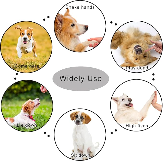 Pet Dog Trainging Clicker with Wrist Band/Clickers for Cat, Horse, Birds or Other Animals (Black + White)