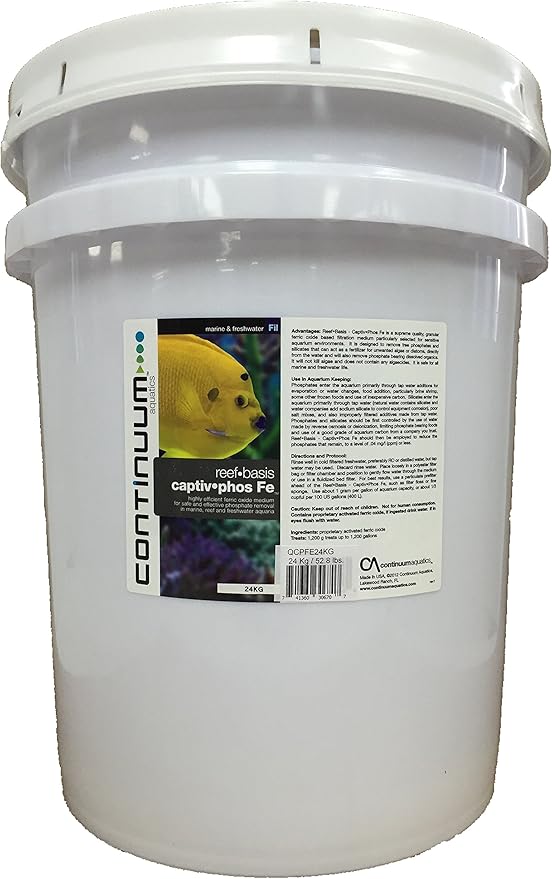 Continuum Aquatics Reef-Basis Captiv Phos Fe - Highly efficient ferric Oxide Filtration Media for Safe and Effective Phosphate Removal in Marine, Reef and Freshwater Aquaria