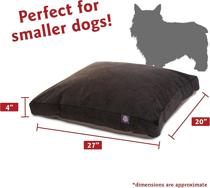 Majestic Pet Villa Rectangle Dog Bed Washable – Non Slip Comfy Pet Bed – Crate Bed with Removable Washable Cover – Kennel Bed for Sleeping, Polyester Fiber, Small, Storm