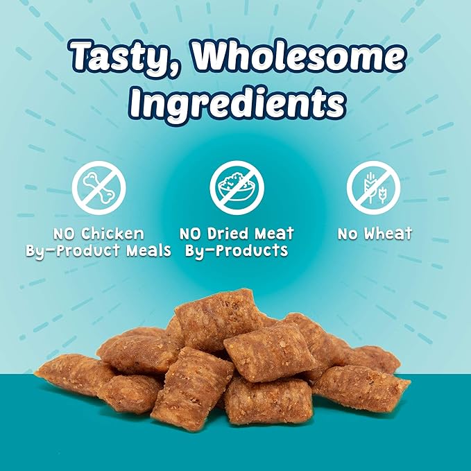 Blue Buffalo Bursts Crunchy & Creamy Cat Treats, Great for Training, Savory Seafood, 5-oz Bag (Pack of 4)