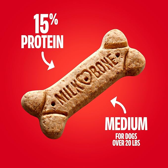 Milk-Bone Dog Treats for Medium Dogs, 24 Ounce | Pack of 2 | Crunchy | Helps Clean Teeth