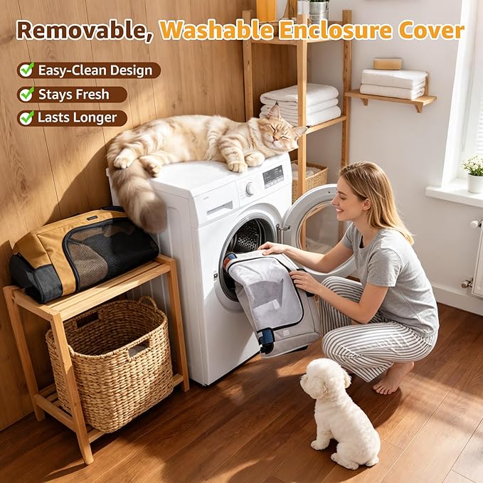 LOOBANI Foldable Dog Playpen for Small Dogs- Indoor/Outdoor Puppy Playpen with Removable Washable Fabric Enclosure, Sturdy Steel Frame & 690D Oxford Cloth,Portable Crate for Puppies & Cats,32"x24"x22"