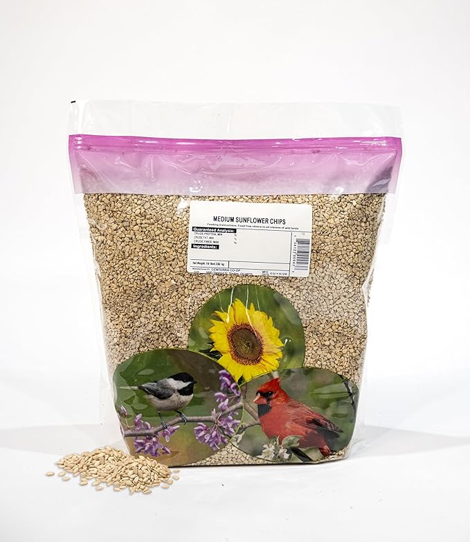 Medium Sunflower Chips – 5 lb Hulled Sunflower Kernel Bird Feeder Mix
