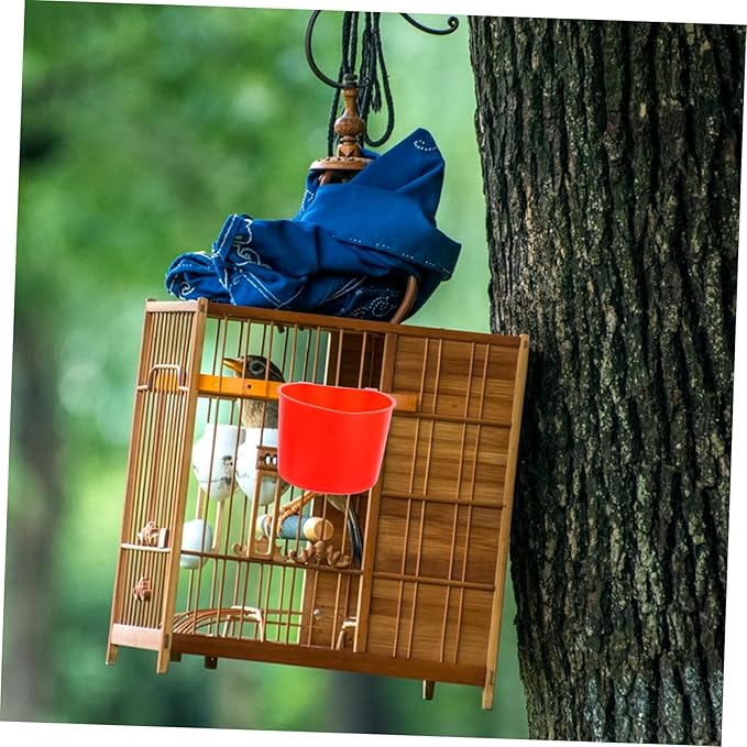 4Pcs Thickened Hanging Bird and Rabbit Water Bowl Durable Pet Feeding Cups for Small Animals Space Saving Design Hydration Focused for Bird Cages and Rabbit Habitats