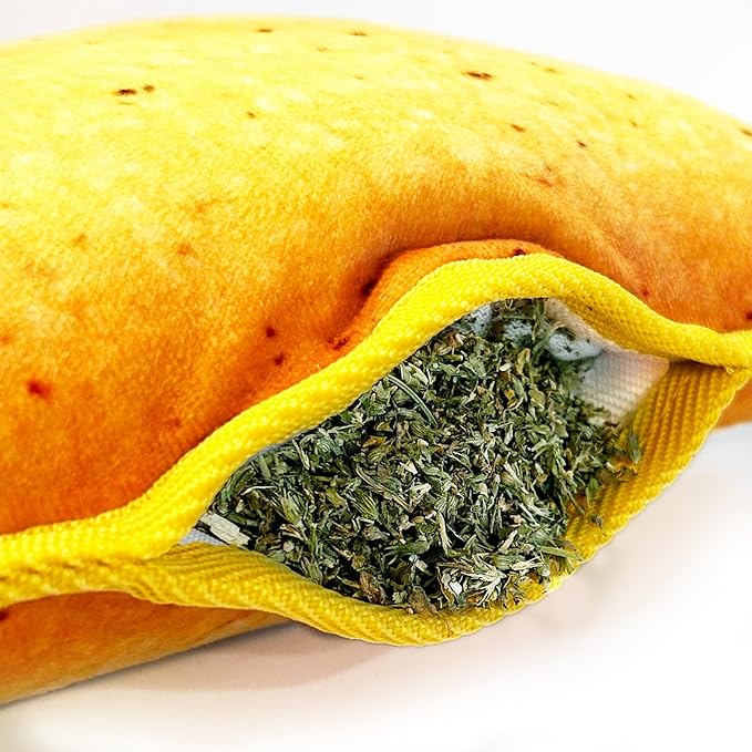 Doggijuana Taco Chewsday Bundle | Tuffer Chewer Taco Plush Squeaky Dog Toy and Juananip Refill Bottle | Calming Aid for Dogs | Organic Catnip Grown in North America | Promotes Relaxation and Play