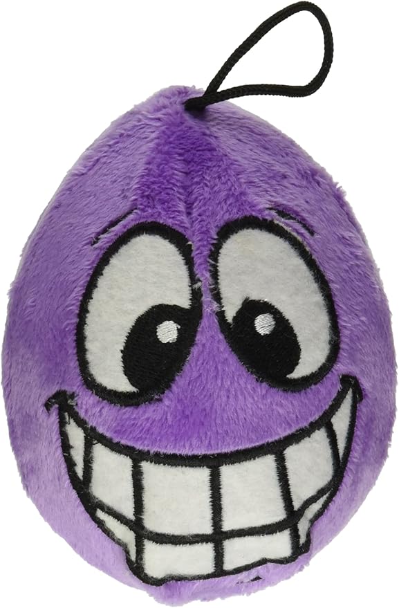 Multipet Egg Noggins Squeaky Silly Face, 4"