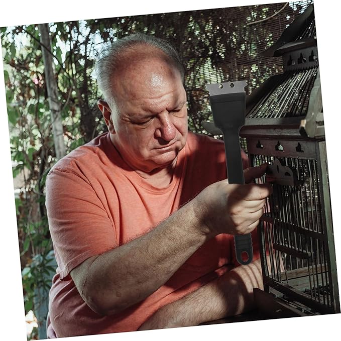Angoily Sturdy Bird Cage Cleaning Brush Shovel Birdcage Maintenance Tool for Sizes