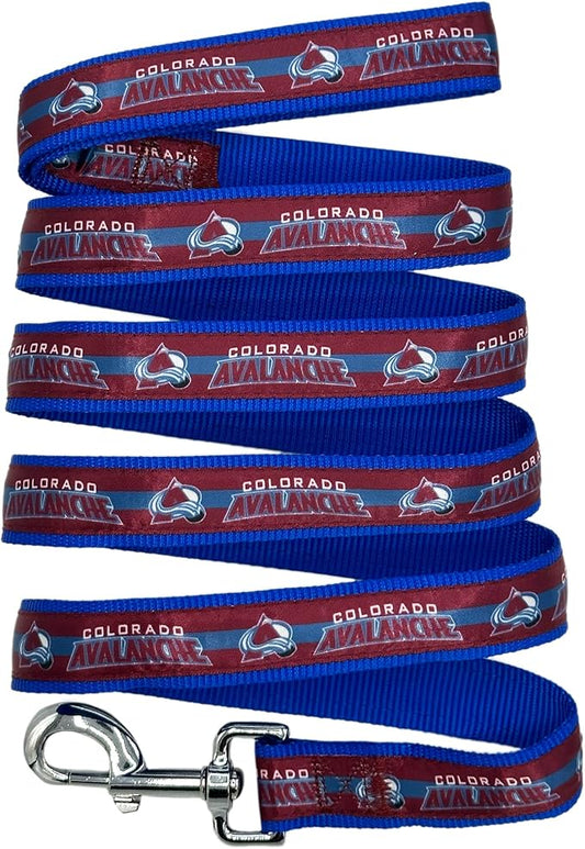 Pets First NHL Colorado Avalanche Leash for Dogs & Cats, Medium. - Walk Cute & Stylish! The Ultimate Hockey Fan Leash!, Medium (4 ft Long x 0.62 in Width) (AVA-3031-MD)