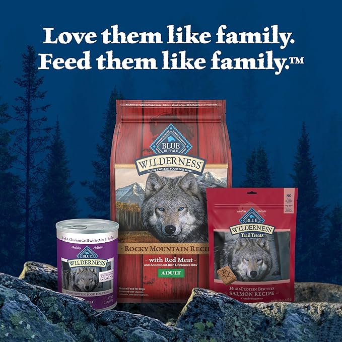 Blue Buffalo Wilderness Trail Treats Crunchy Dog Biscuits Grain-Free and High-Protein Dog Treats, Turkey Recipe 36-oz Box (Pack of 3)