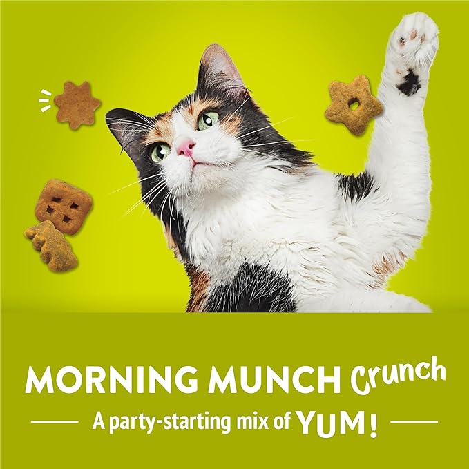 Purina Friskies Party Mix Morning Munch Crunch Egg, Bacon and Cheese Flavors Cat Treats - 20 oz Canister