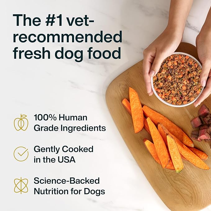 JustFoodForDogs Frozen Fresh Dog Food Toppers and Meals, Human Grade, Balanced Fresh Pet Meal or Topper, No Preservatives, Limited Ingredient Recipe, Venison & Squash 18 oz - 7 Pack