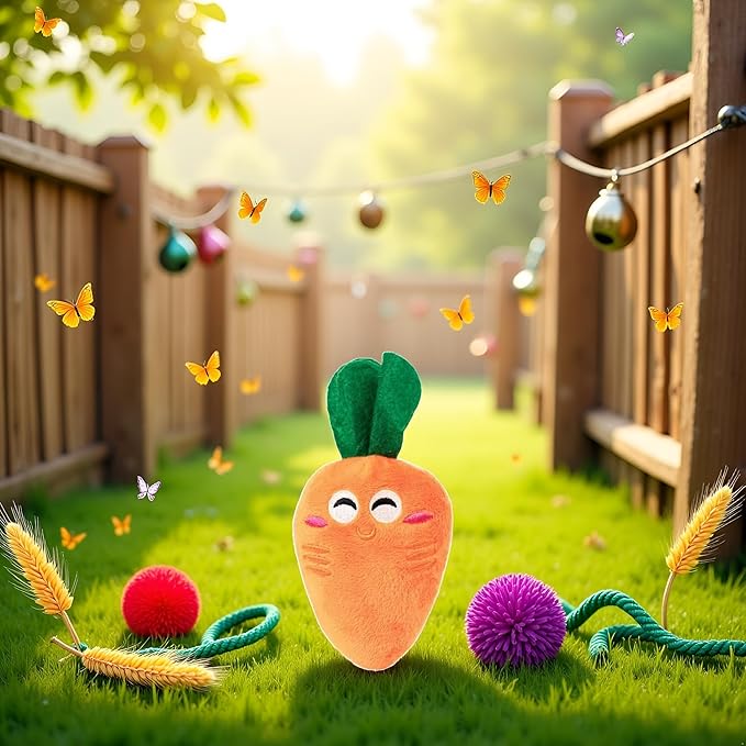 1Pc Orange Soft Dog Toys Cute Carrot Chew Squeaker Sound Pet Puppy Supplies Dog and Cat Toys with Multi-Squeaks,Dogs Squeak Toys,Pet Toys