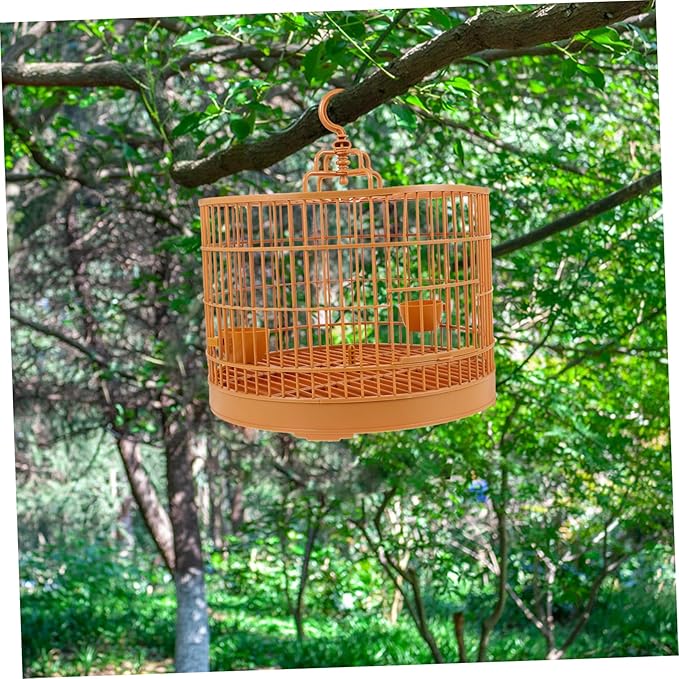 Mikikit Hanging Bird Cage for Parrots Spacious Birdcage Door Bird House for Budgerigars Conures Cockatiels