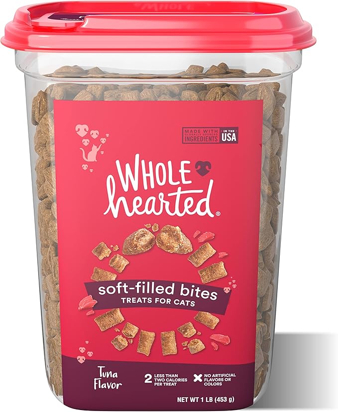 WholeHearted Soft Center Crunchy Tuna Flavor Treats for Cats, 16 oz.