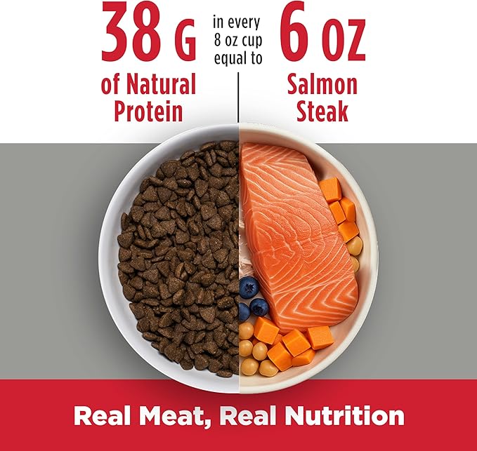 Nulo FreeStyle Adult Dry Dog Food - Salmon & Peas, Premium Grain Free Dog Food with Probiotics for Healthy Gut, Skin and Coat, Natural, High Protein Kibble for Small, Medium and Large Breeds, 6lb Bag