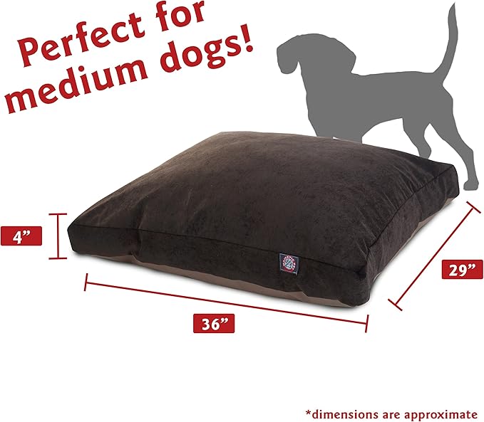 Majestic Pet Villa Rectangle Dog Bed Washable – Non Slip Comfy Pet Bed – Crate Bed with Removable Washable Cover – Kennel Bed for Sleeping, Polyester Fiber, Medium, Storm
