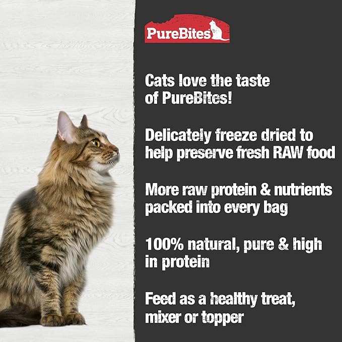 PureBites Freeze Dried Cat Treats, Chicken, 156g | 5.5oz, Jumbo Size 2 Pack
