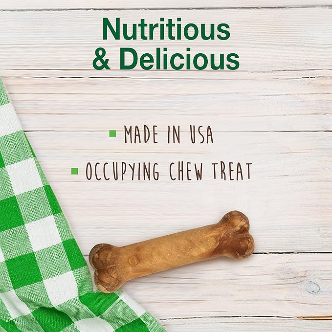 Nylabone Healthy Edibles Natural Dog Chews, Long Lasting Bones for Dogs, Roast Beef Flavor Dog Treats, X-Small (8 Count)