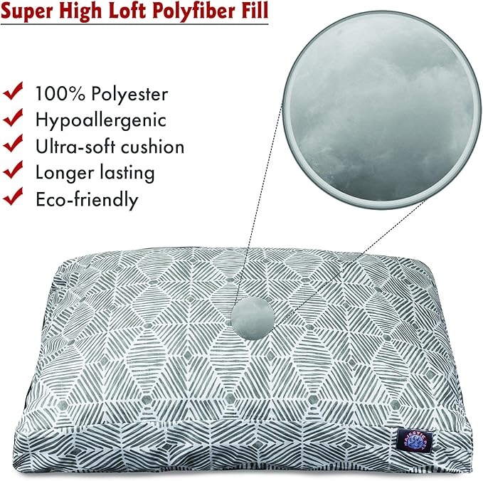 Majestic Pet Charlie Gray Large Rectangle Pet Bed