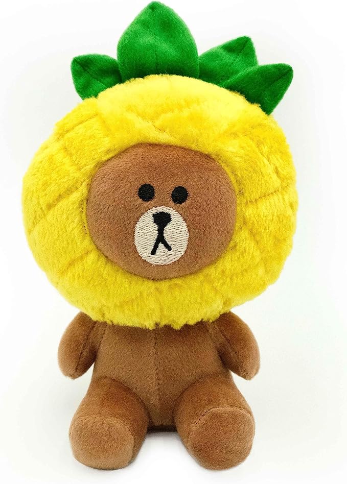 ZippyPaws LINE Friends Brown Plush - Pineapple Party