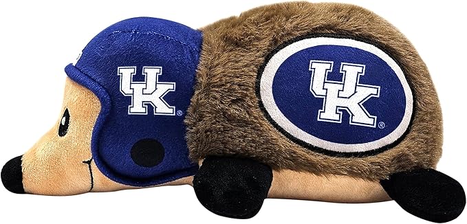 NCAA Kentucky Wildcats Plush Hedgehog Toy for Dogs & Cats, Cool Soft Pet Toy for Fun and Interactive Play, Dog Chew Toy with Squeaker, Licensed Hot Pet Toy