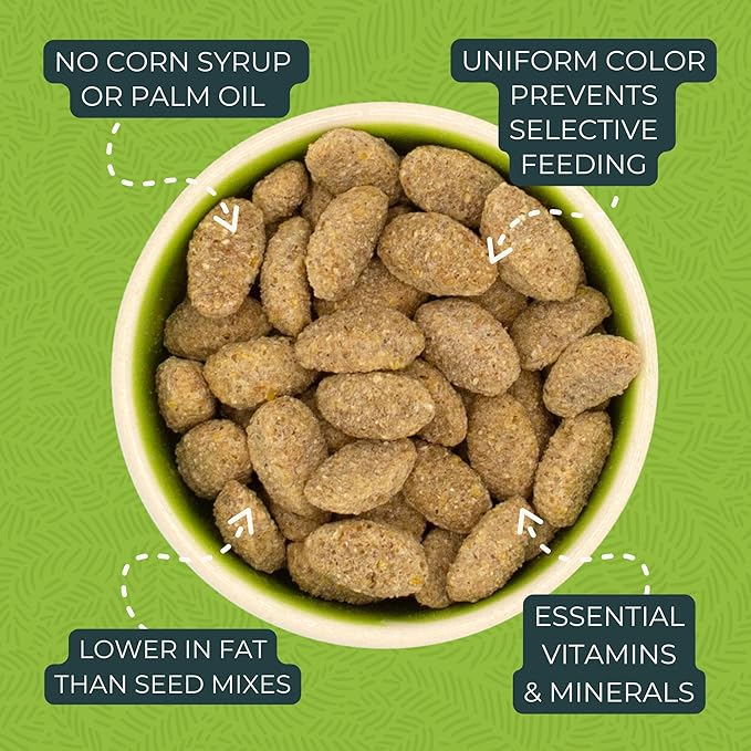 ZuPreem True Harvest Bird Pellets, Daily Bird Food for Parrot, Conure, Caique, African Grey, Eclectus, Small Cockatoo, Core Nutrition with Added Vitamins, Parrot Food (ML, 20 lbs)